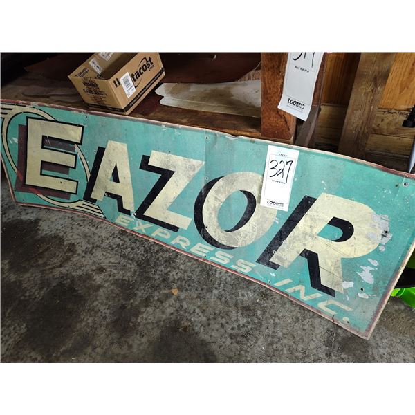 VINTAGE LARGE METAL EAZOR EXPRESS SIGN
