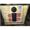Image 1 : VINTAGE METAL INTERSTATE SYSTEM TRUCKING CO. SIGN
