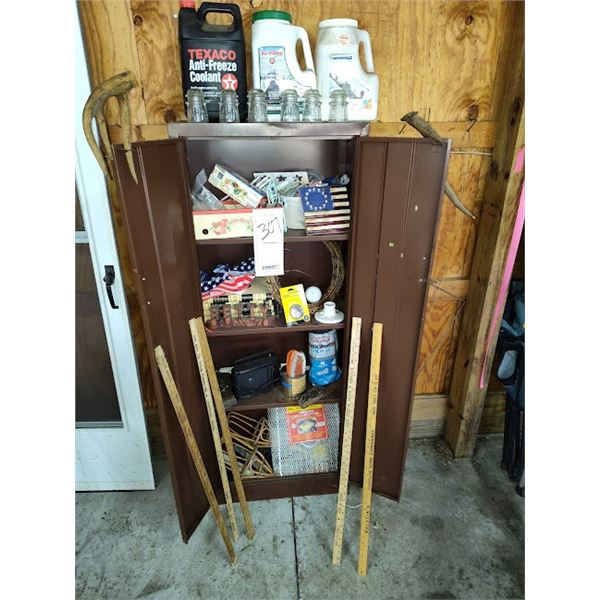 Metal cabinet and content inside