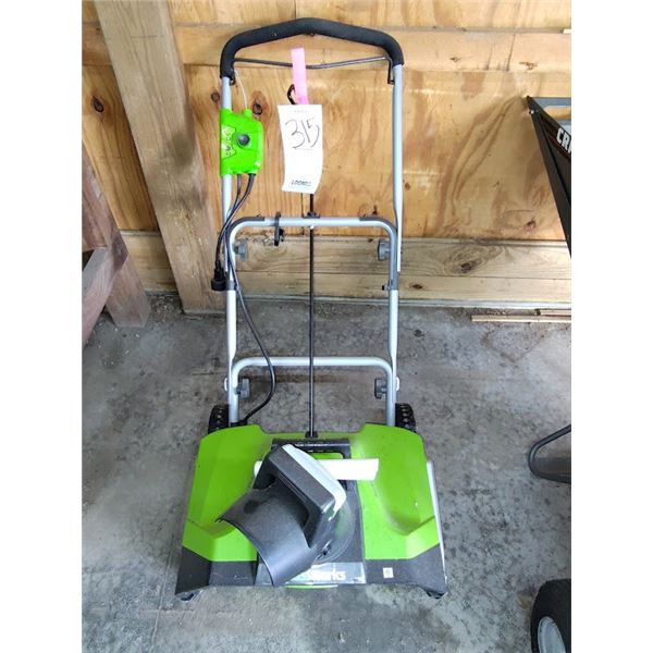 Greenworks electric snow blower