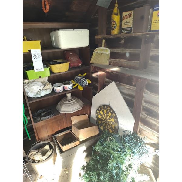 Assorted lot of items with plow, single bottom head