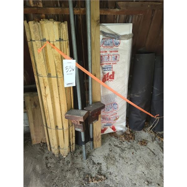 Snow fence and other items
