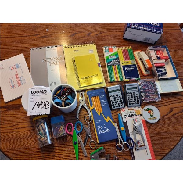 LARGE LOT OF STATIONARY & DESK ITEMS