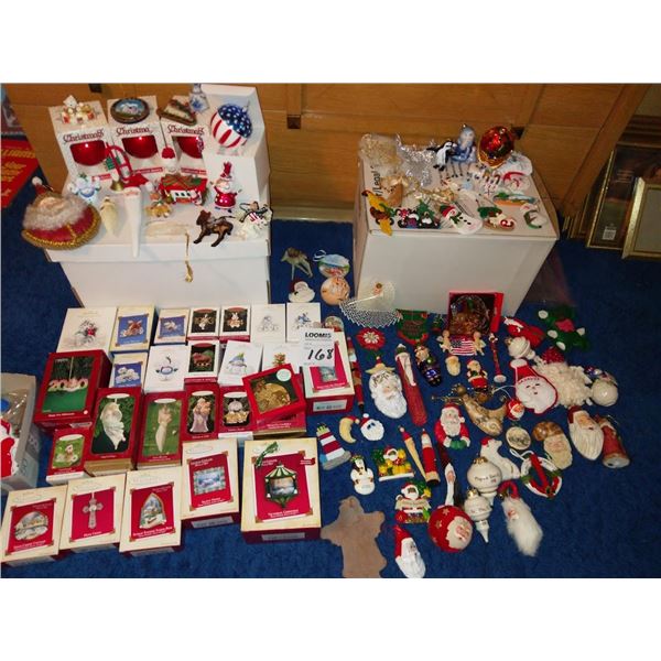 ASSORTED MOSTLY HALLMARK CHRISTMAS ORNAMENTS