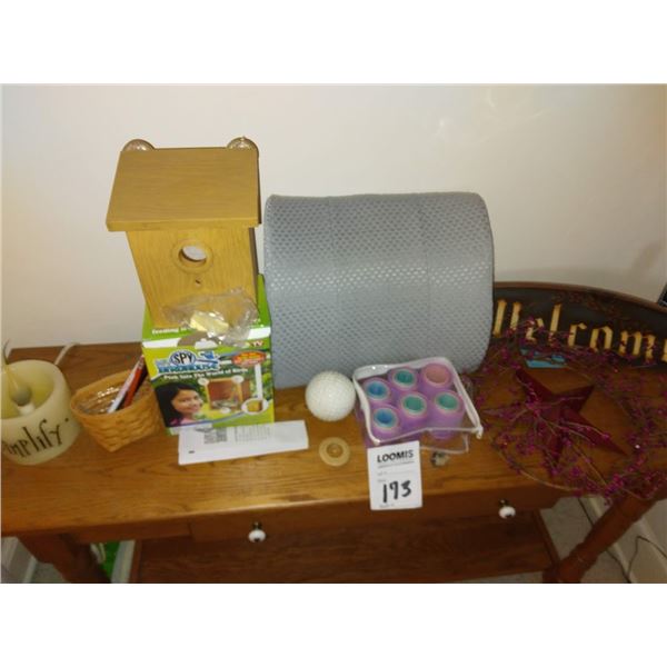 ASSORTED LOT OF WALL DECOR & BIRDHOUSE