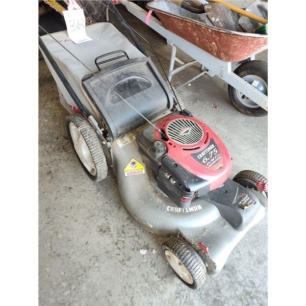 6.75 horsepower Craftsman front wheel drive lawn mower with bag catcher