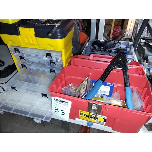 BUNDLE OF LIKE NEW TOOL BOXES, TOOLS & PARTS