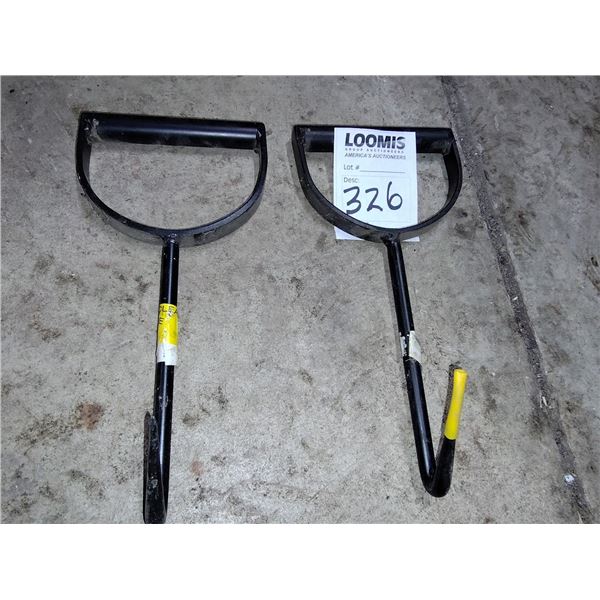 SET OF 2 NEW HAND HAY HOOKS