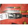 Image 2 : GERMAN MADE ROSTFREI 2 PC HUNTING KNIFE & LEATHER HOLDER