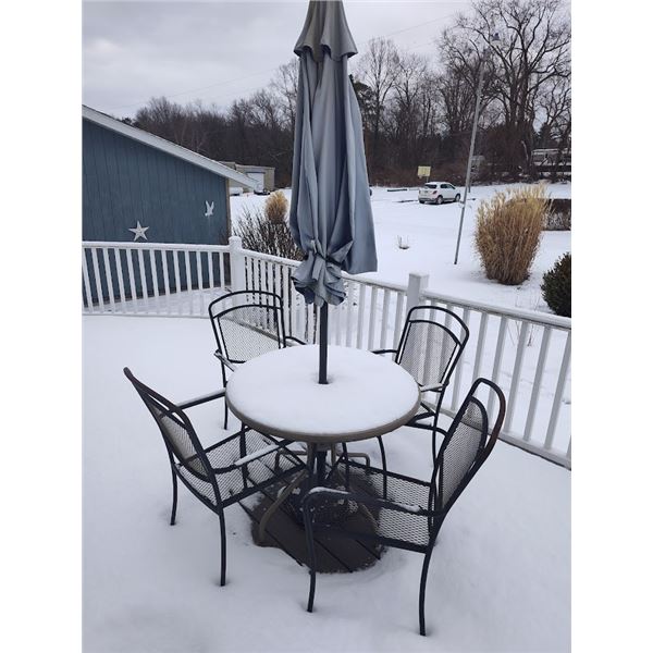 GLASS TOP PATIO SET