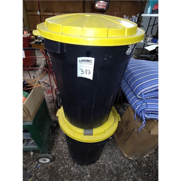 SET OF 2 TRASH CANS
