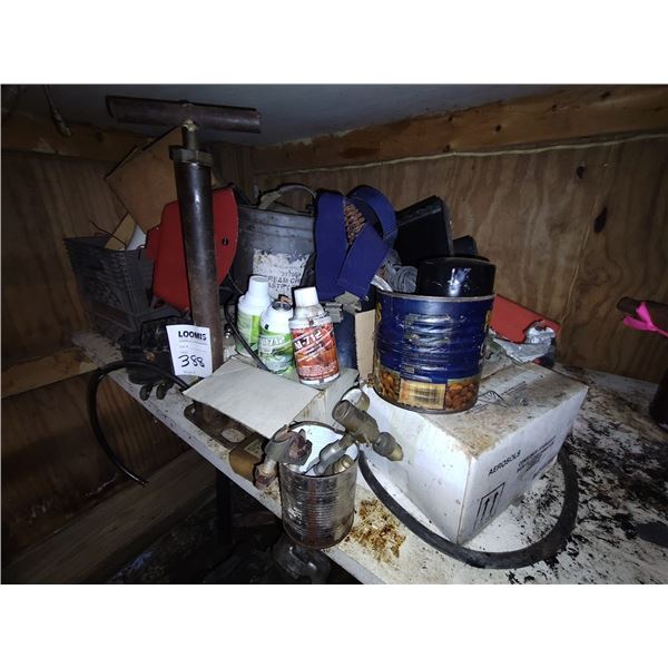 SHELF OF ASSORTED PARTS & ITEMS