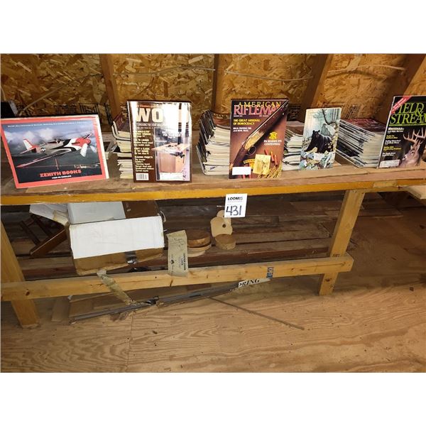 BUNDLE OF VINTAGE MAGAZINES(TABLE NOT INCLUDED)