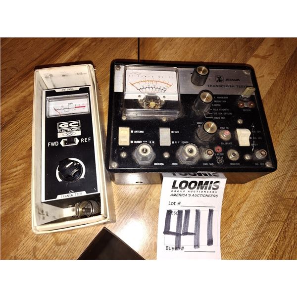 SET OF 2 VINTAGE JOHNSON TRANSCEIVER/TESTER & GC ELECTRONICS TRANSMITTER