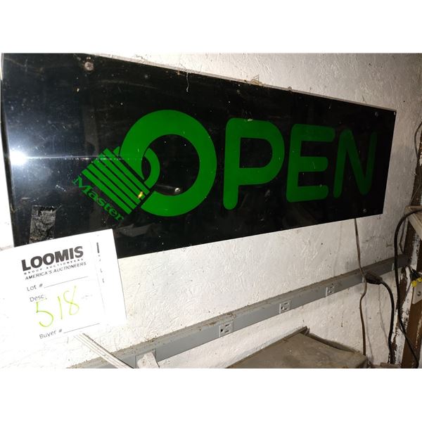 VINTAGE MASTER LOCK ELECTRIC SIGN