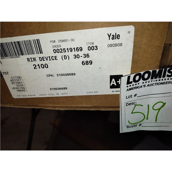 NEW YALE RIM DEVICE 2100 30-36" #210036689