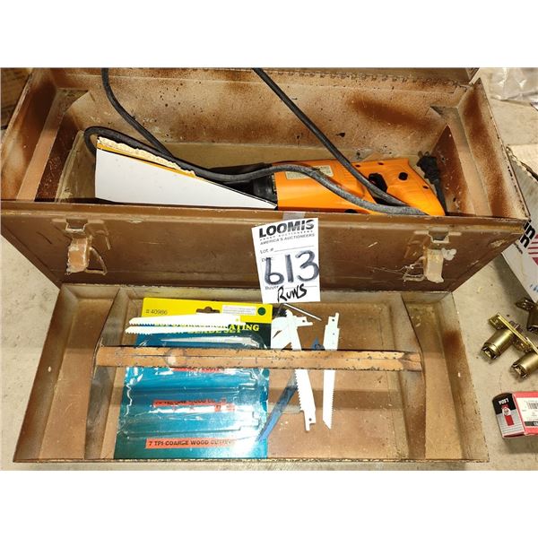 LIKE NEW CHICAGO RECIPROCATING SAW W/ BLADES