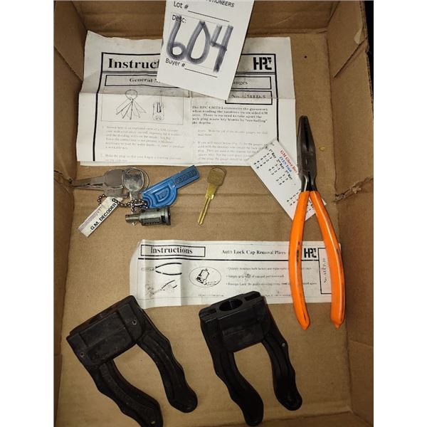 AUTO CAP LOCK PLIERS & TUMBLER DECODER