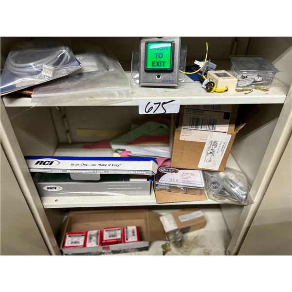 3 SHELVES OF NEW LOCK PARTS