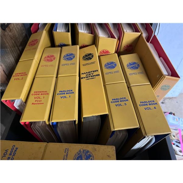 SET OF 14 LOCKSMITH CODE BOODS
