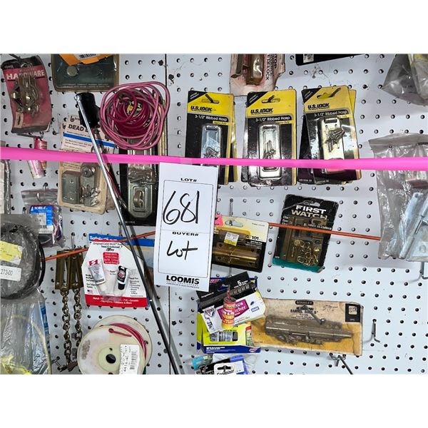 LARGE WALL OF ASSORTED NEW & USED PRODUCTS