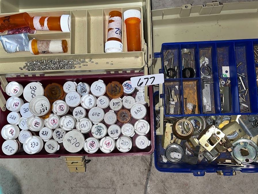 LARGE LOT OF PINS, WAFERS & ENTRY LOCK PARTS