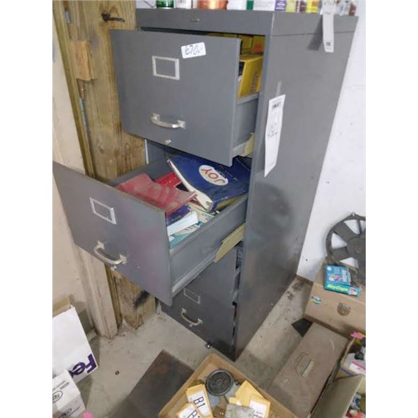 COMMERCIAL 4 DRAWER METAL FILE