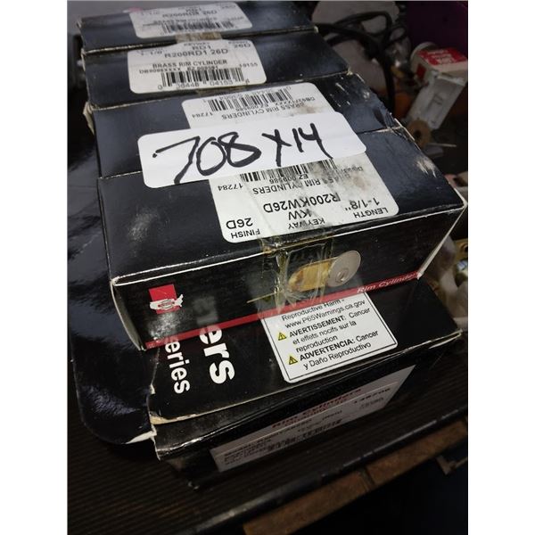 NEW BRASS RIM CYLINDER UNITS