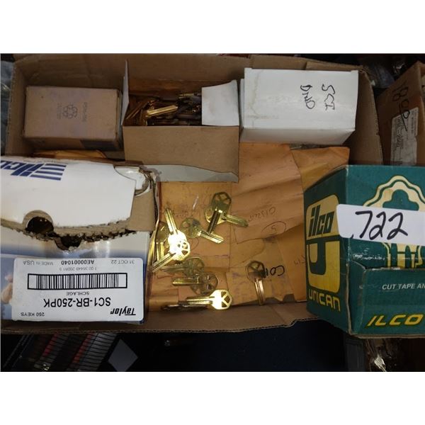LOT OF NEW BLANK KEY STOCK