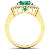 Image 4 : 14KT Yellow Gold 3.14ct Zambian Emerald and Diamond Ring