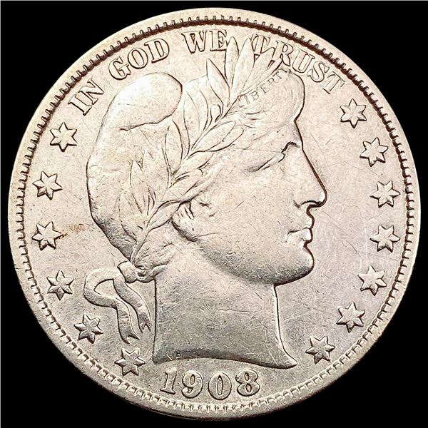 1908-S Barber Half Dollar CLOSELY UNCIRCULATED