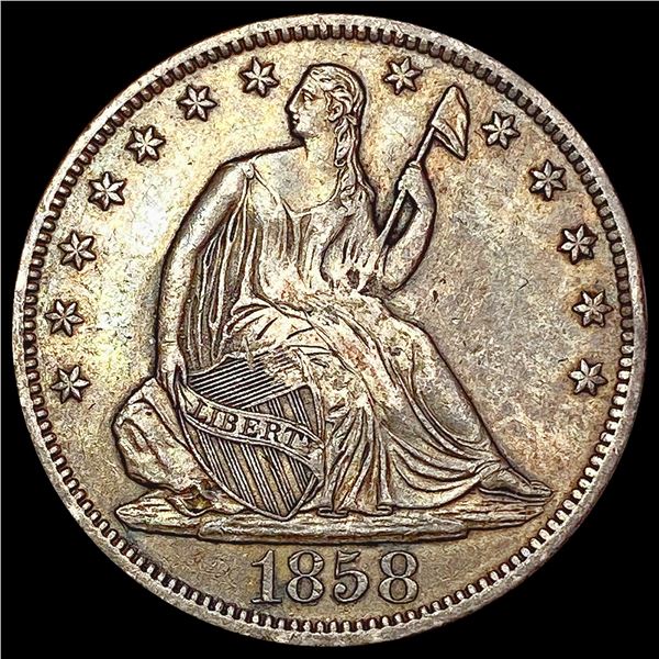 1858-S Seated Liberty Half Dollar CLOSELY UNCIRCULATED