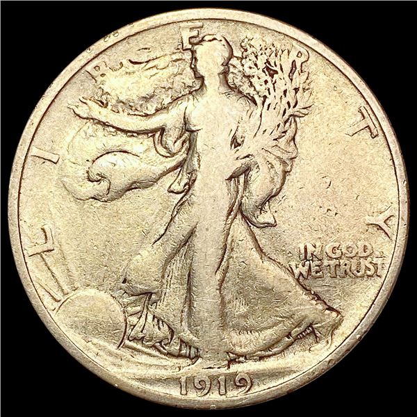 1919 Walking Liberty Half Dollar LIGHTLY CIRCULATED