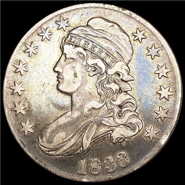 1833 Capped Bust Half Dollar LIGHTLY CIRCULATED