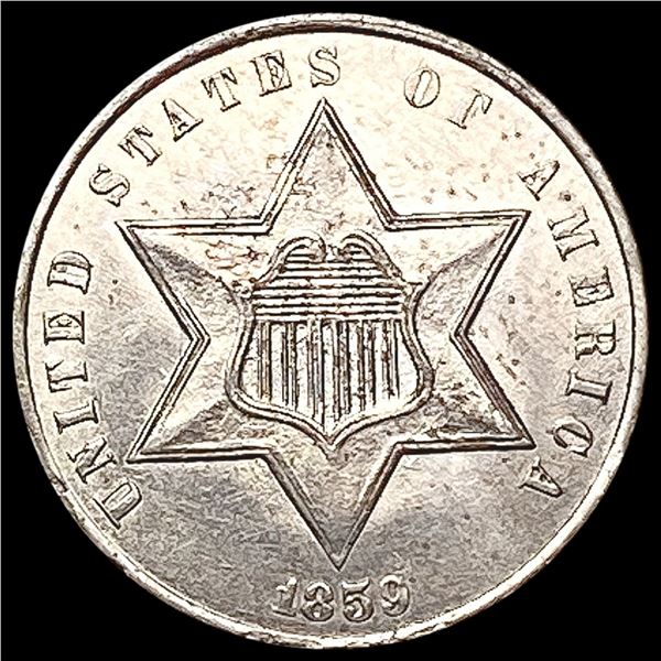 1859 Silver Three Cent UNCIRCULATED