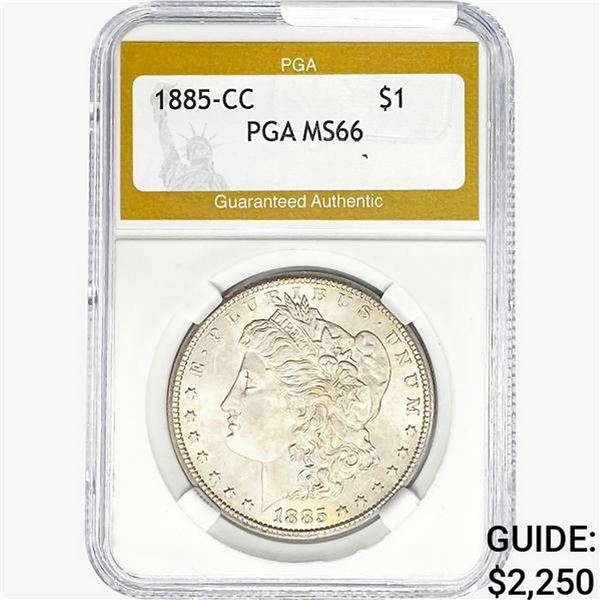 1885-CC Morgan Silver Dollar PGA MS66