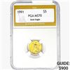 Image 1 : 1991 1/10oz $5 AGE PGA MS70