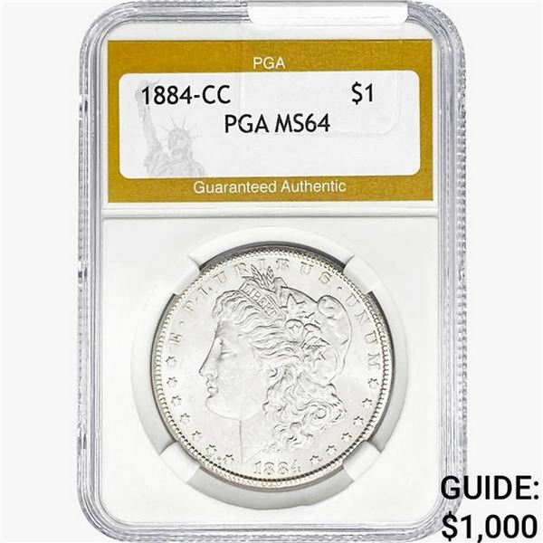1884-CC Morgan Silver Dollar PGA MS64