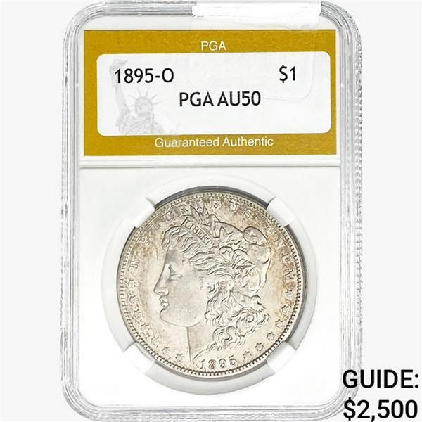 1895-O Morgan Silver Dollar PGA AU50