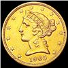 Image 1 : 1905 $5 Gold Half Eagle CLOSELY UNCIRCULATED