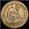 Image 1 : 1854 Arrows Seated Liberty Quarter NEARLY UNCIRCULATED