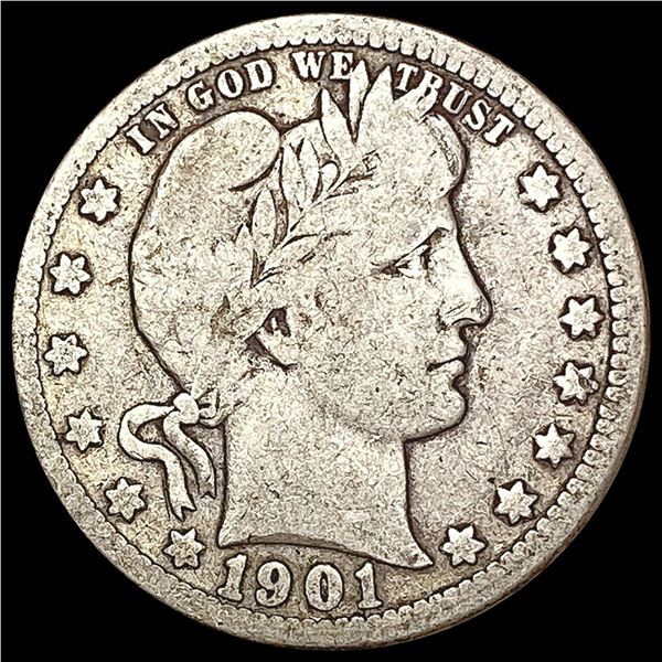 1901-O Barber Quarter LIGHTLY CIRCULATED