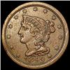 Image 1 : 1849 Braided Hair Half Cent CLOSELY UNCIRCULATED