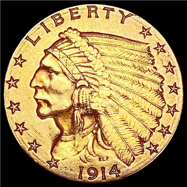1914-D $2.50 Gold Quarter Eagle CHOICE AU