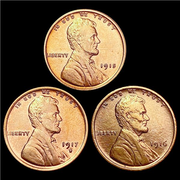 [3]1915-1917 RED Wheat Cent UNCIRCULATED
