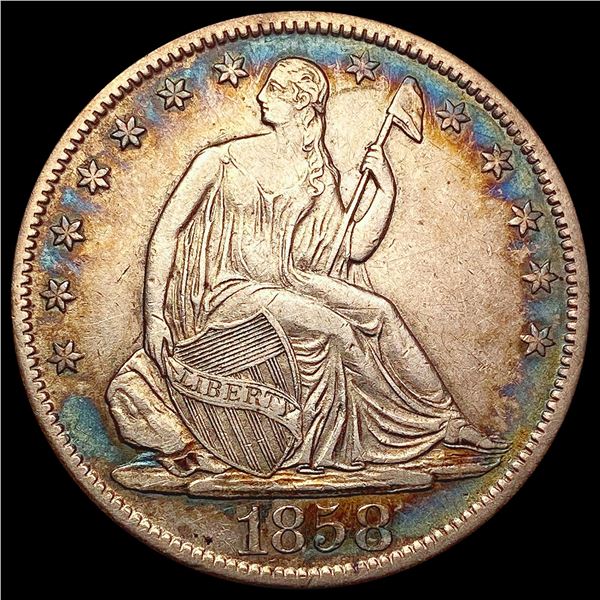 1858-O Seated Liberty Half Dollar CLOSELY UNCIRCULATED