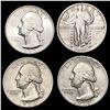 Image 1 : [4]1917-1938 U.S. Quarter Dollars HIGH GRADE