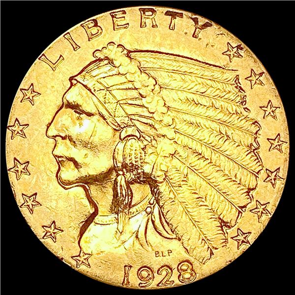 1928 $2.50 Gold Quarter Eagle CHOICE AU