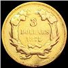 Image 2 : 1874 $3 Gold Piece NICELY CIRCULATED