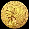 Image 1 : 1909 $2.50 Gold Quarter Eagle CLOSELY UNCIRCULATED
